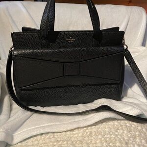Kate Spade Black Satchel with Bow Detail